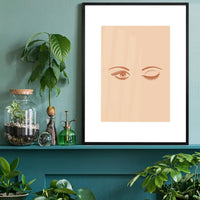 Winking Eyes Natural Print