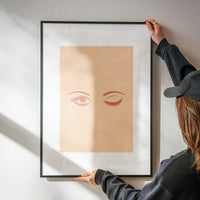 Winking Eyes Natural Print