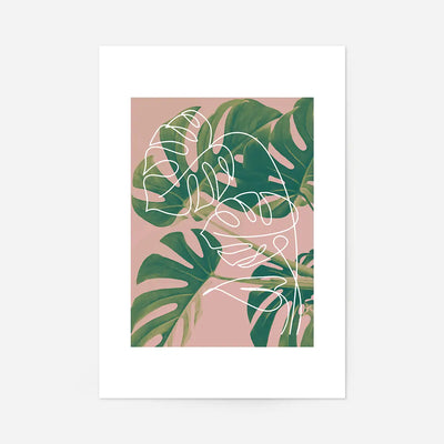 Monstera Minimal Print