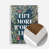 Live More Worry Less Quote Print