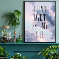 Sell My Soul Lyrics Print