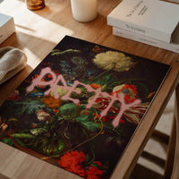 Pretty Flowers Vase Graffiti Painting Print