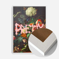 Pretty Flowers Vase Graffiti Painting Print