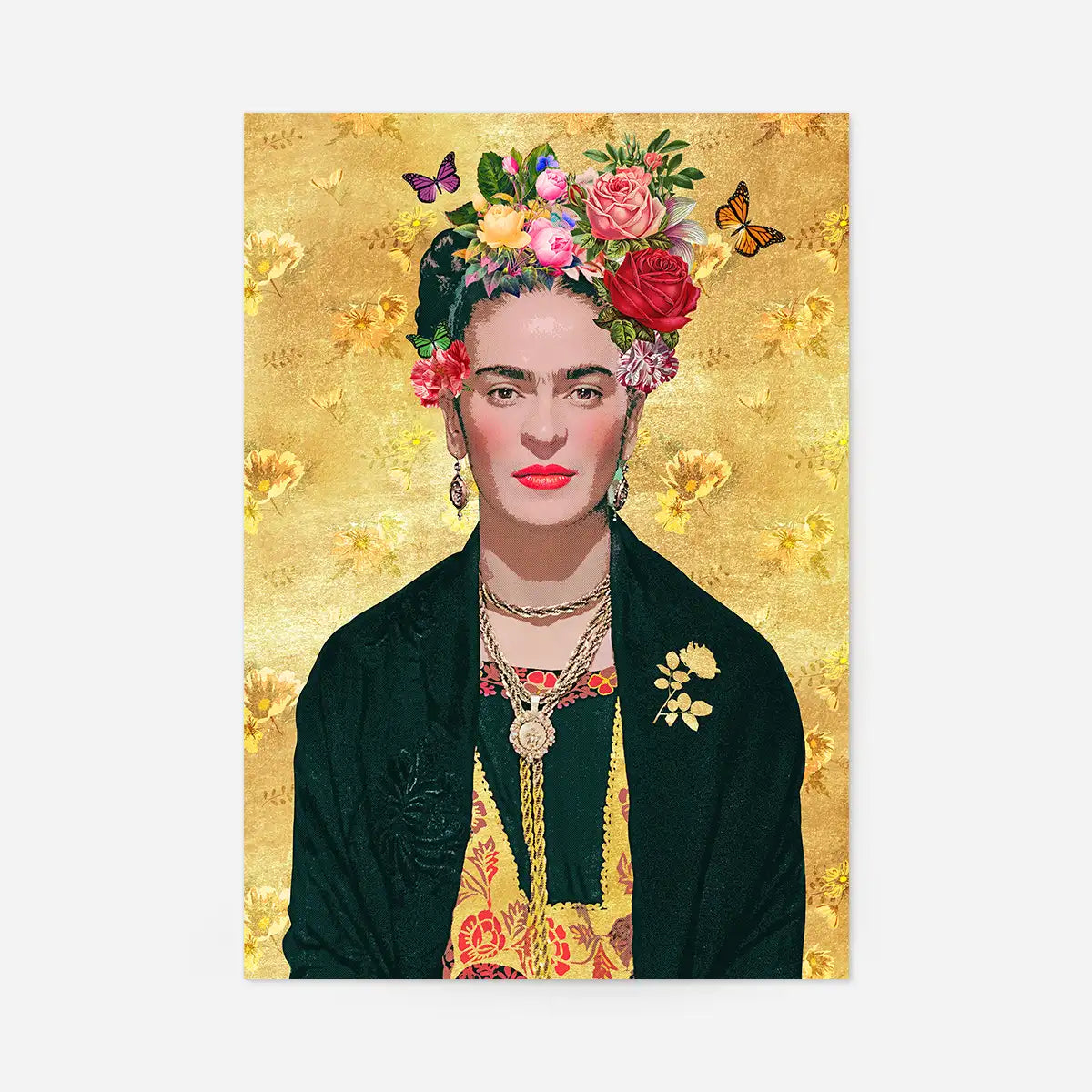 Frida Kahlo Gold Print
