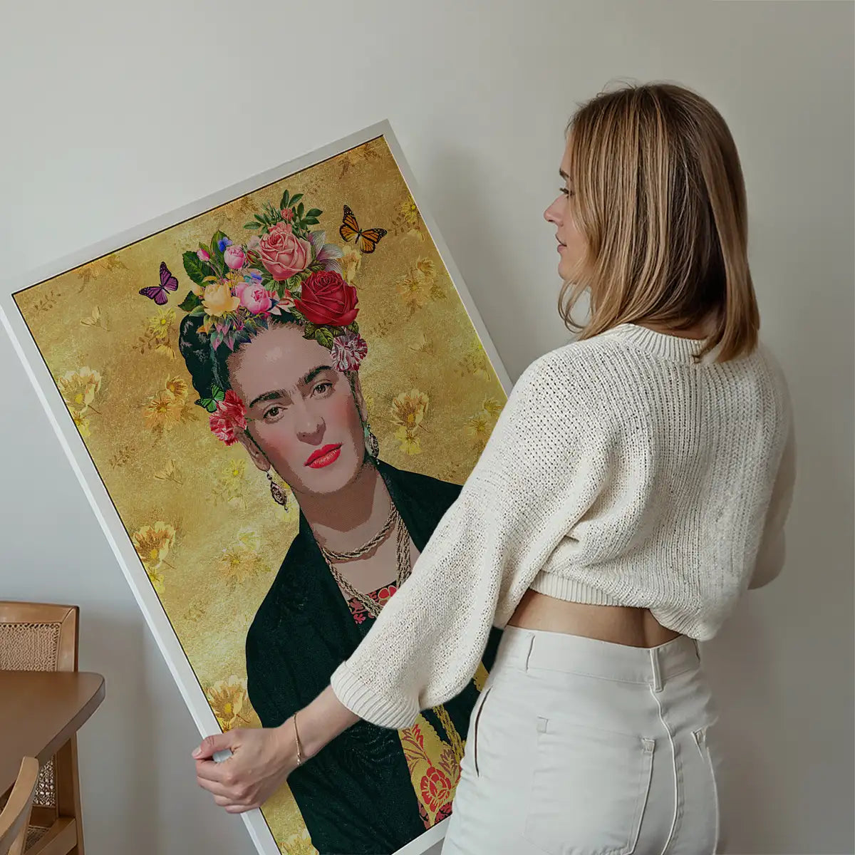 Frida Kahlo Gold Print