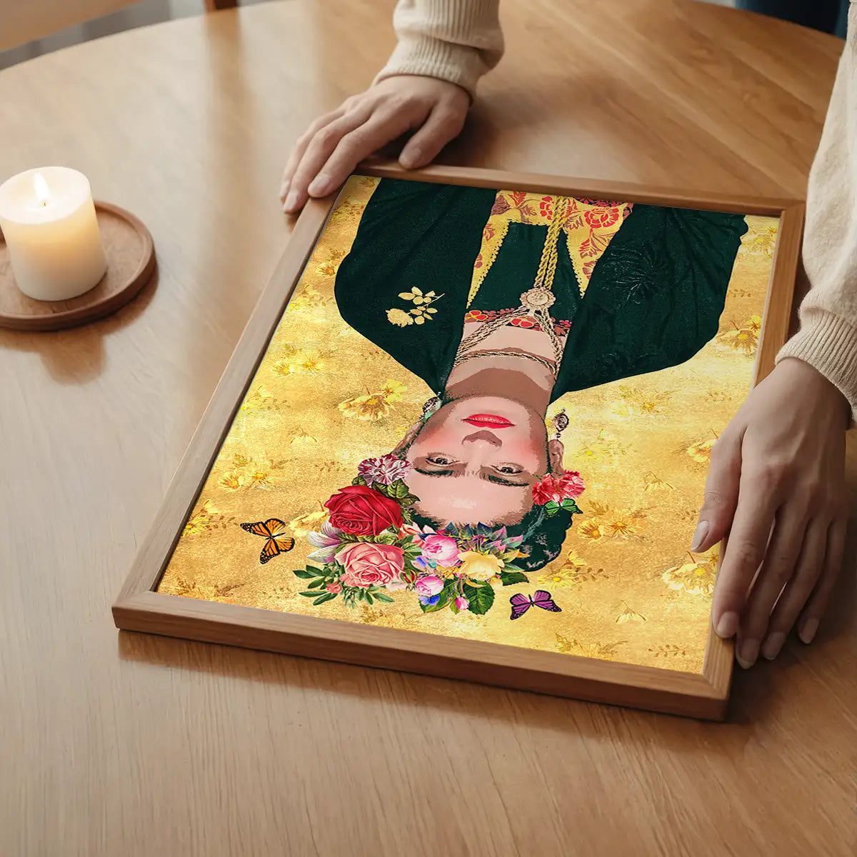 Frida Kahlo Gold Print