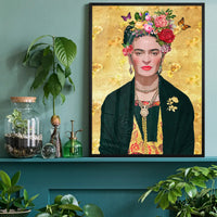 Frida Kahlo Gold Print