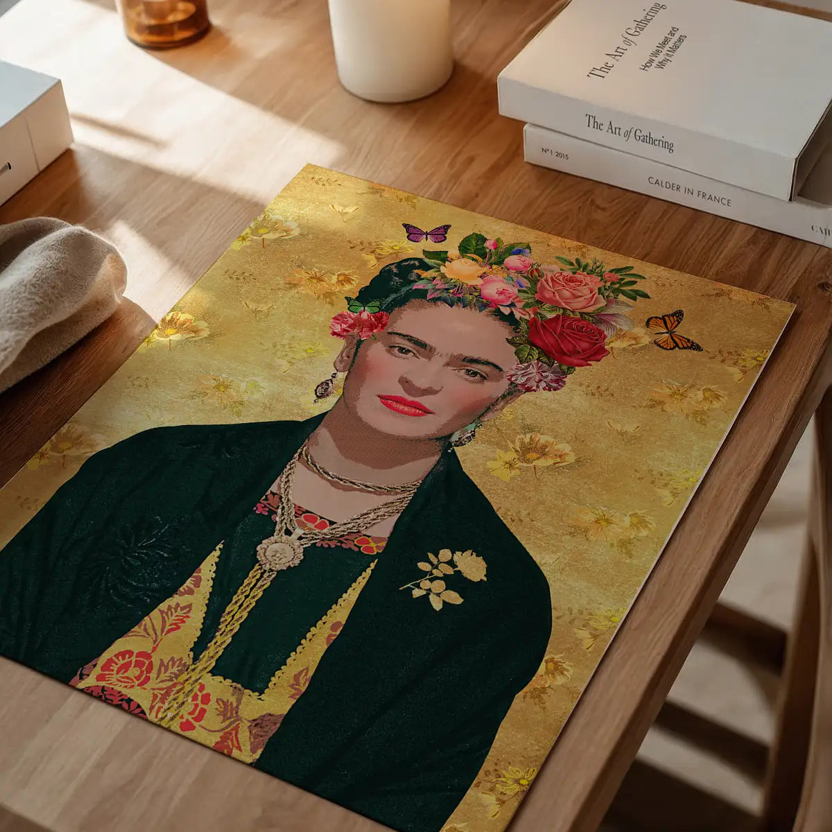 Frida Kahlo Gold Print