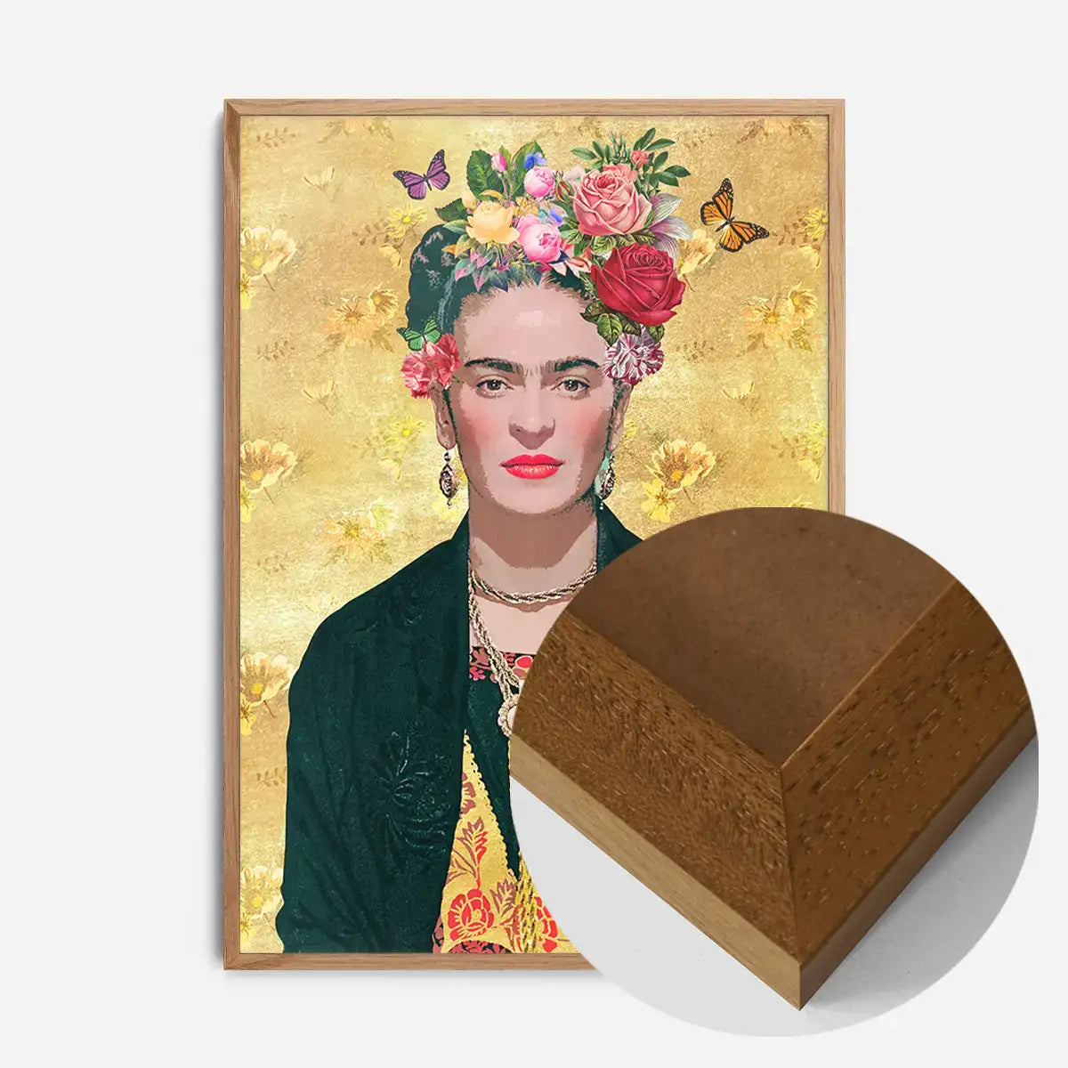Frida Kahlo Gold Print