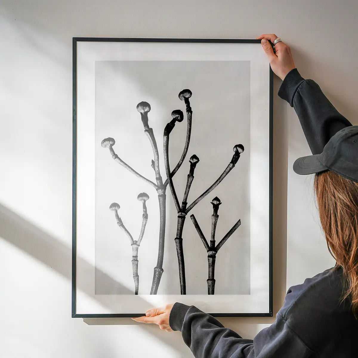 Vintage Botanical Study 3 Black and White Art Print