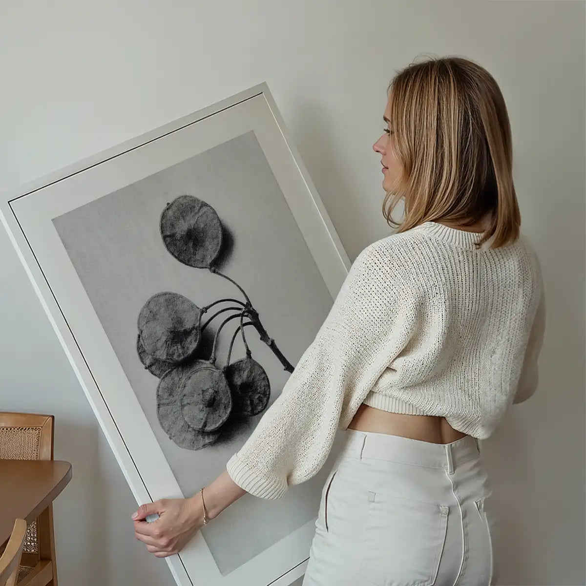 Vintage Botanical Study 4 Black and White Art Print