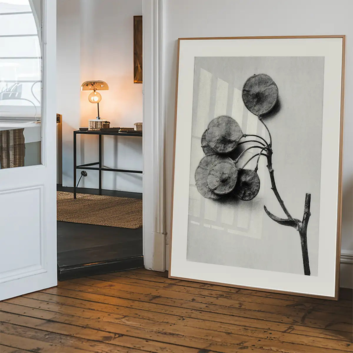 Vintage Botanical Study 4 Black and White Art Print