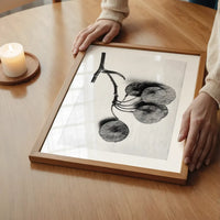 Vintage Botanical Study 4 Black and White Art Print
