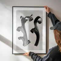 Vintage Botanical Study 5 Black and White Art Print