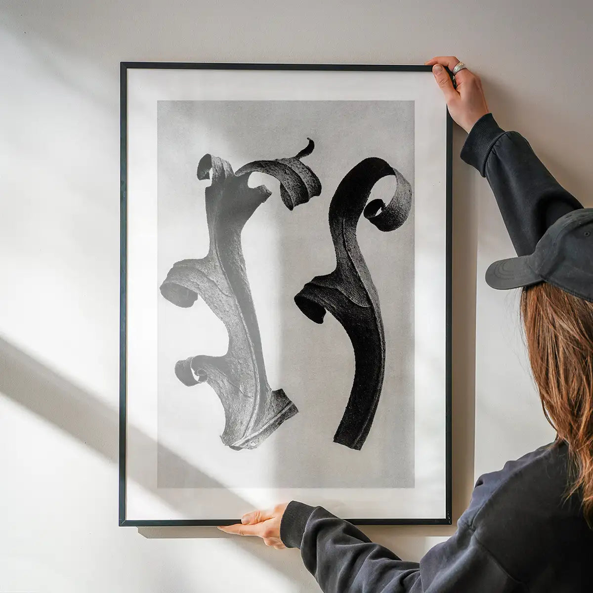 Vintage Botanical Study 5 Black and White Art Print