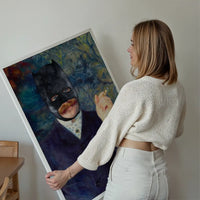Vintage Superhero Painting Altered Art Print