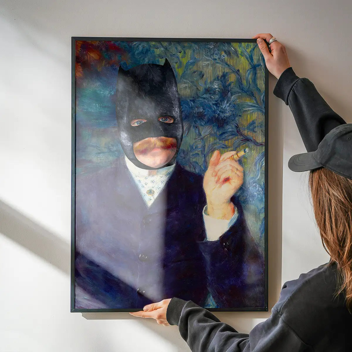 Vintage Superhero Painting Altered Art Print