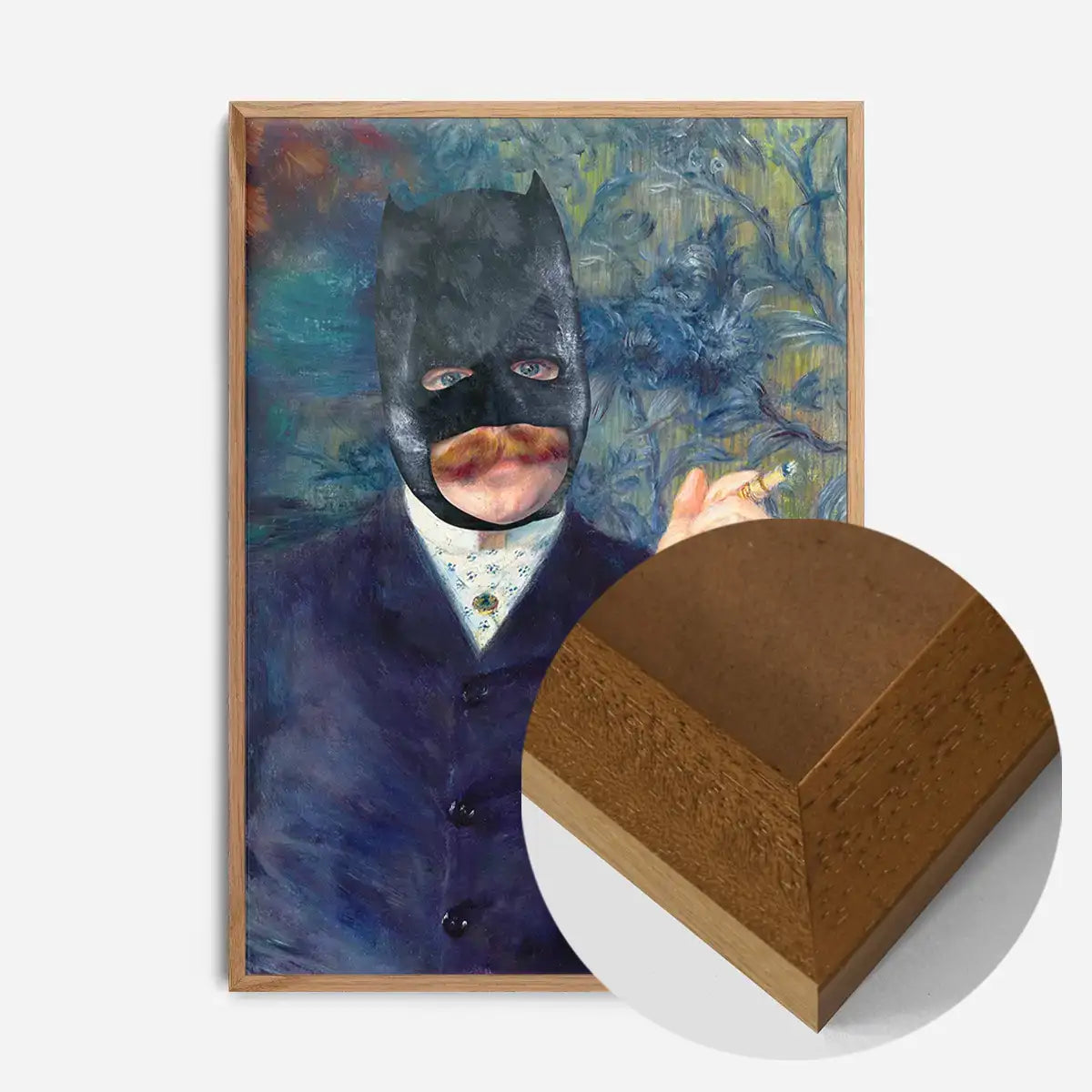 Vintage Superhero Painting Altered Art Print