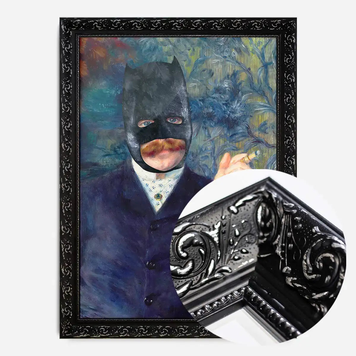 Vintage Superhero Painting Altered Art Print