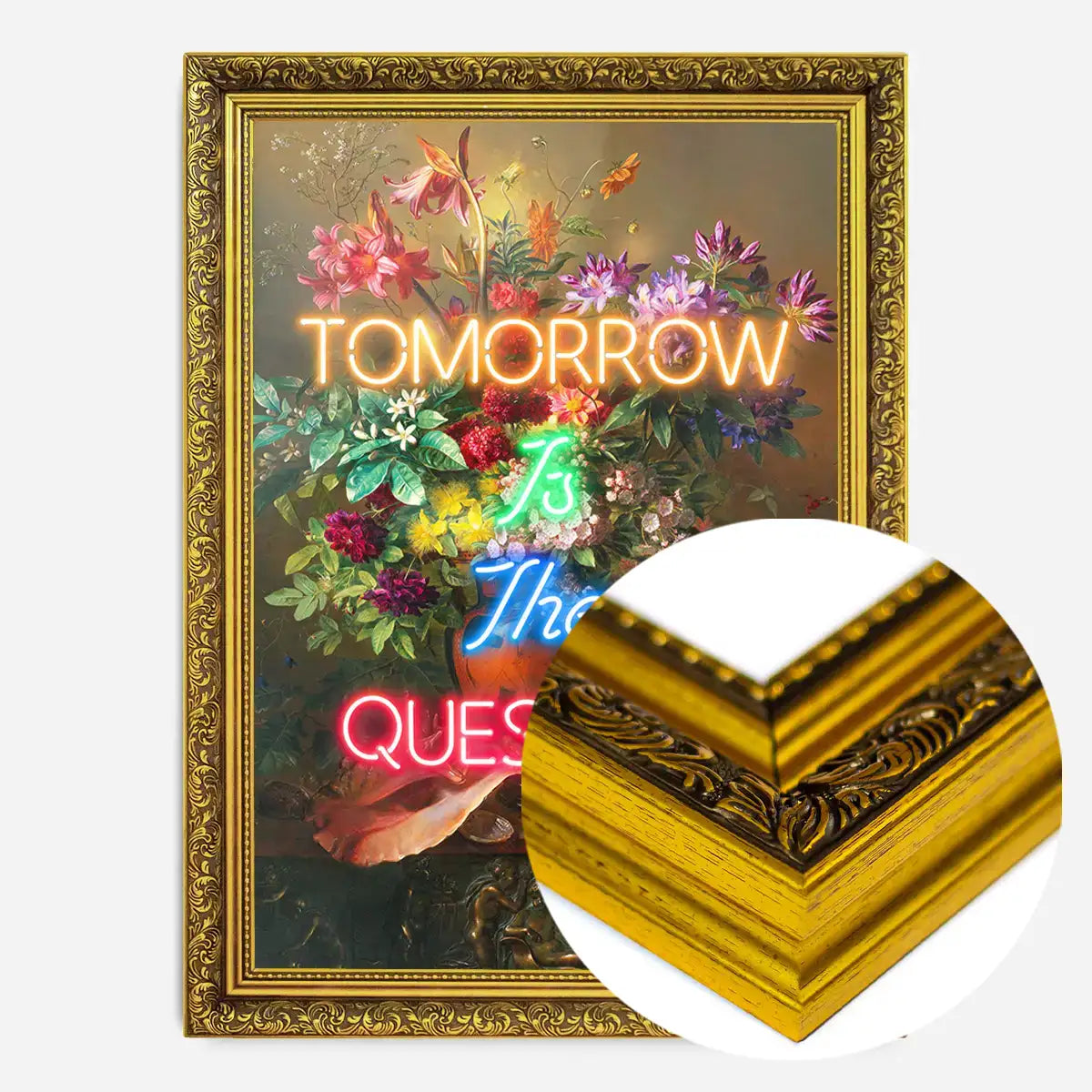 Tomorrow Is The Question Neon Quote Print