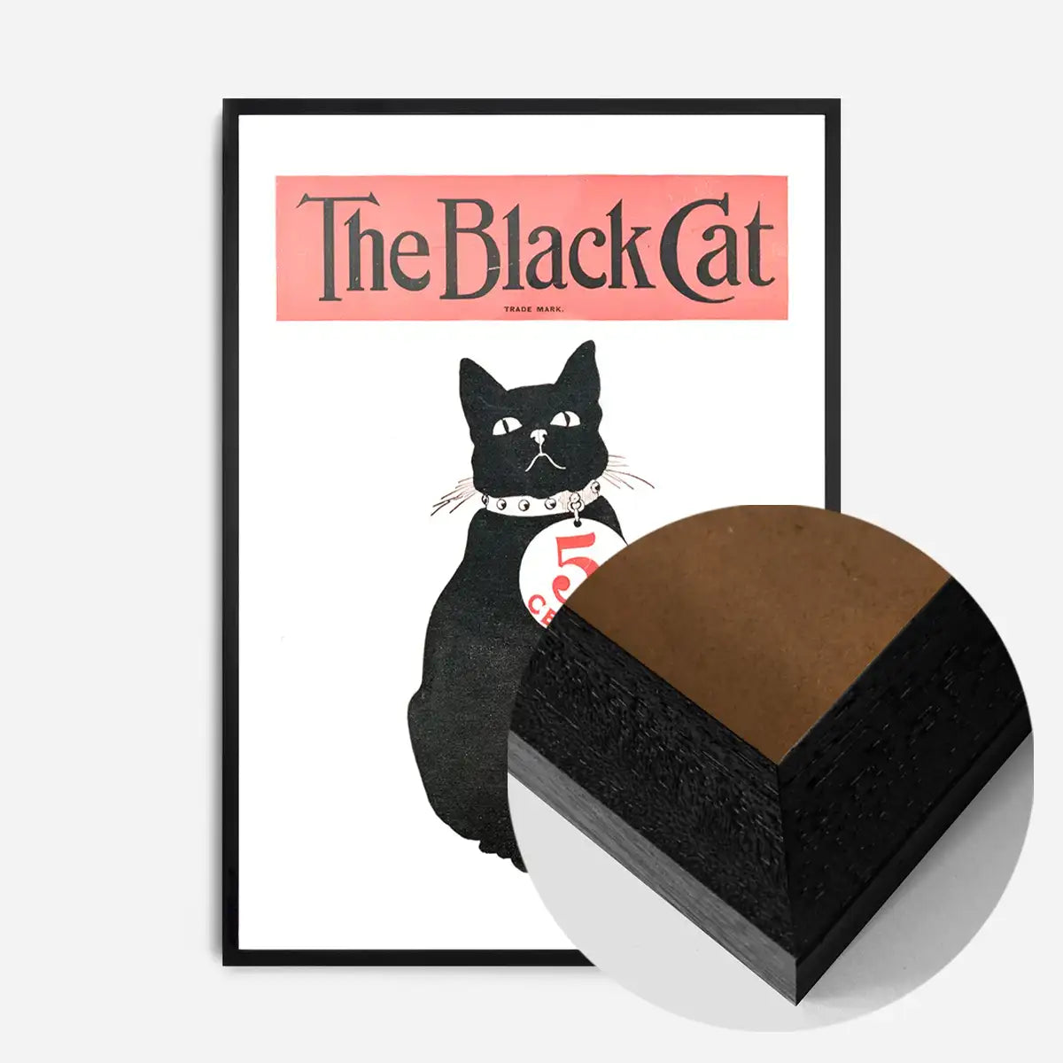Black Cat Vintage Halloween Art Print