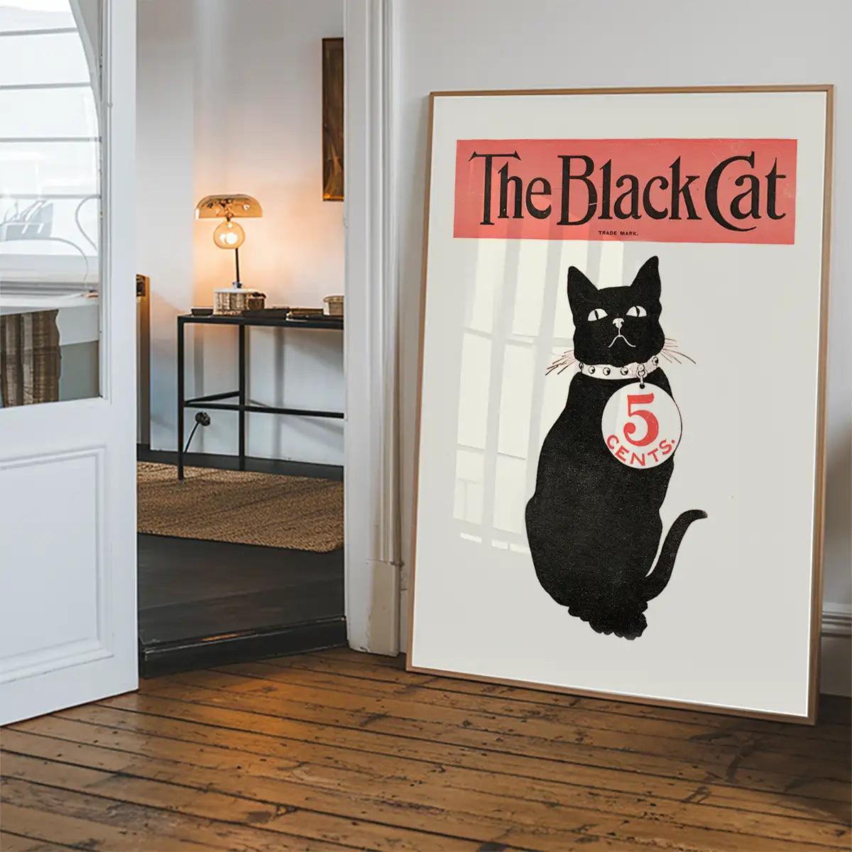 Black Cat Vintage Halloween Art Print