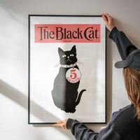Black Cat Vintage Halloween Art Print