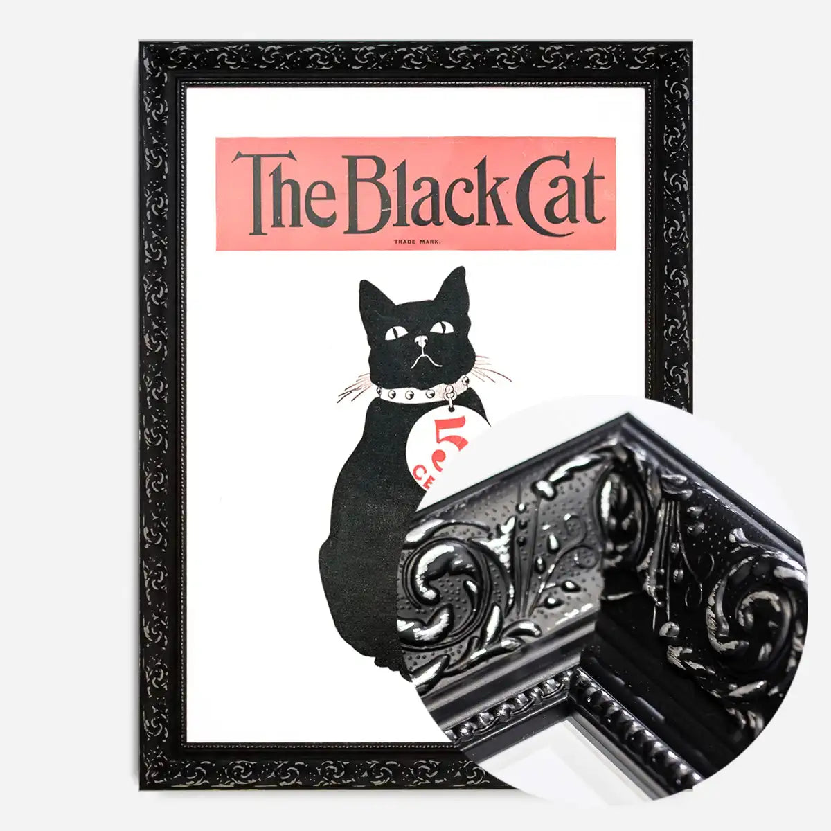 Black Cat Vintage Halloween Art Print
