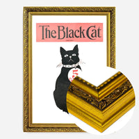 Black Cat Vintage Halloween Art Print
