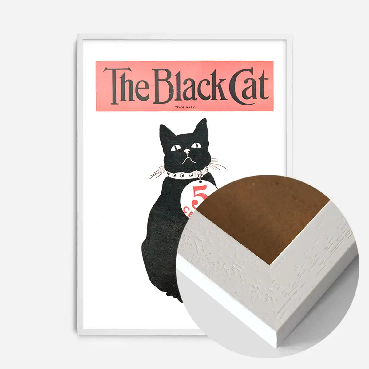 Black Cat Vintage Halloween Art Print