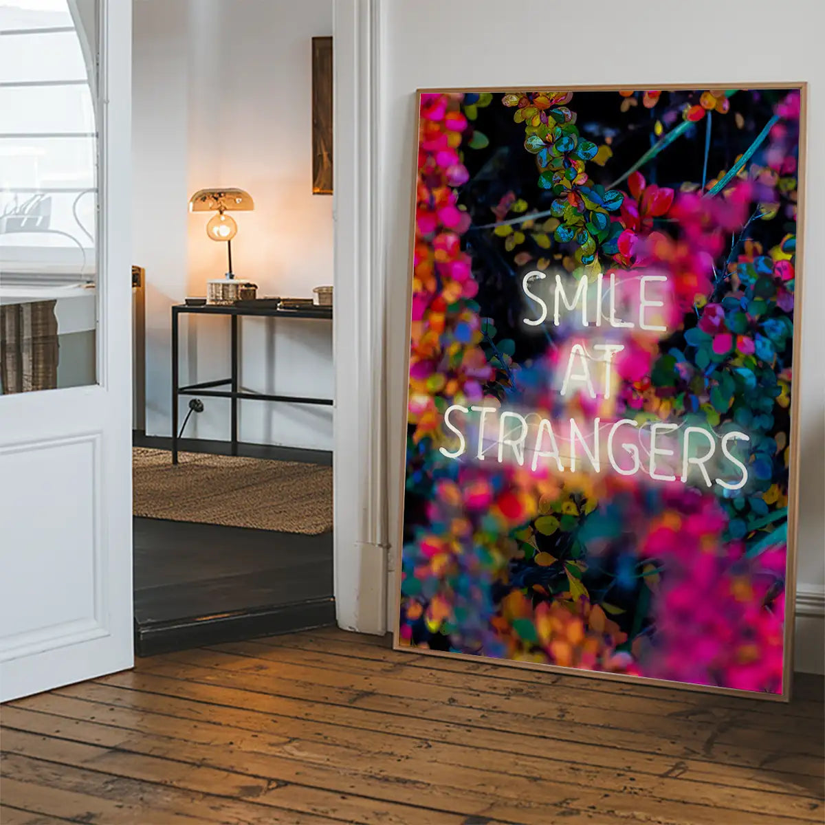 Smile At Strangers Neon Floral Print