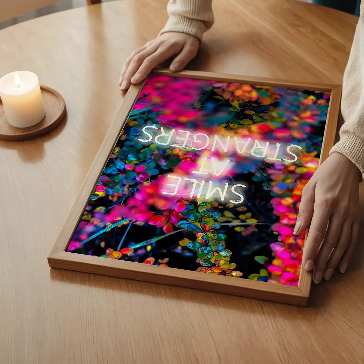 Smile At Strangers Neon Floral Print