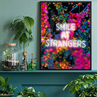 Smile At Strangers Neon Floral Print