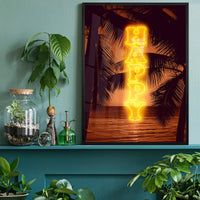 Happy Beach Neon Print