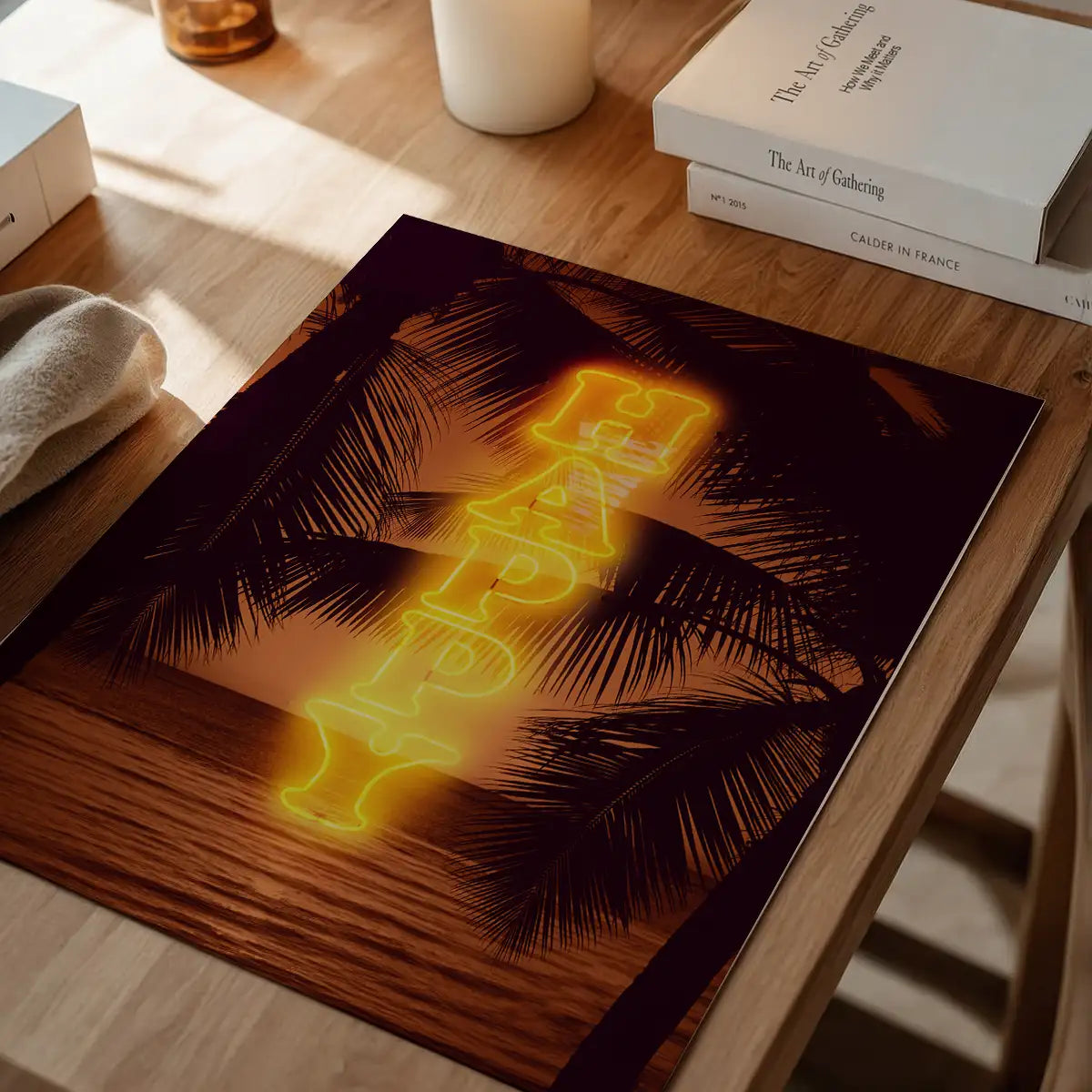 Happy Beach Neon Print