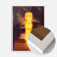 Happy Beach Neon Print