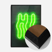 Hi Green Neon Art Print