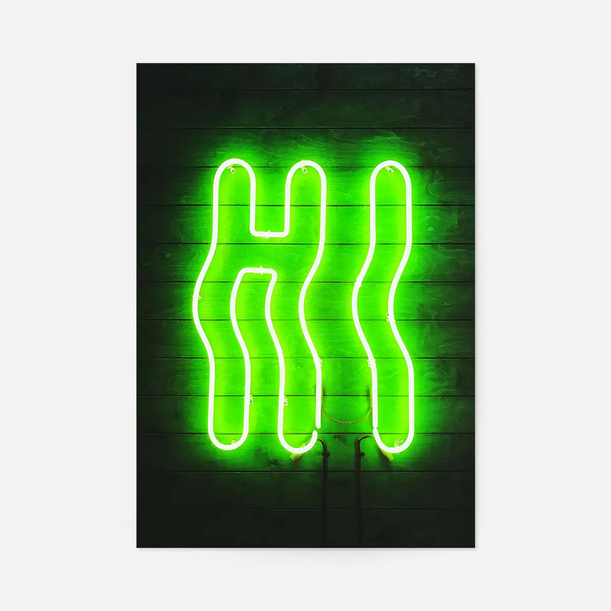 Hi Green Neon Art Print