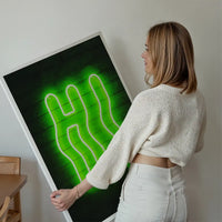 Hi Green Neon Art Print