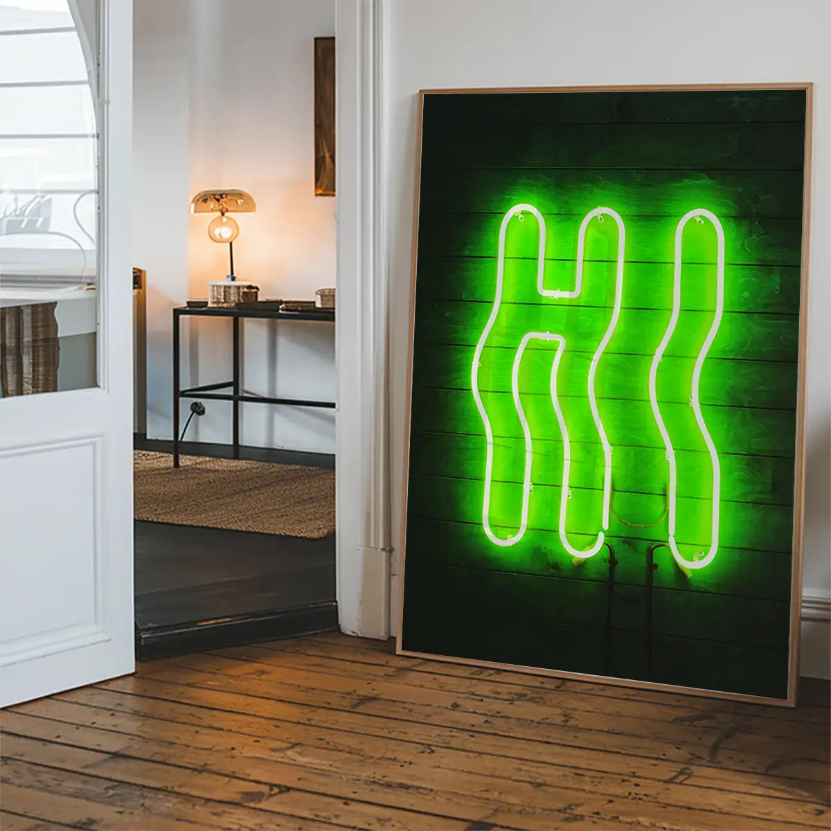 Hi Green Neon Art Print