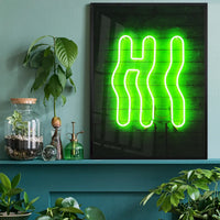Hi Green Neon Art Print