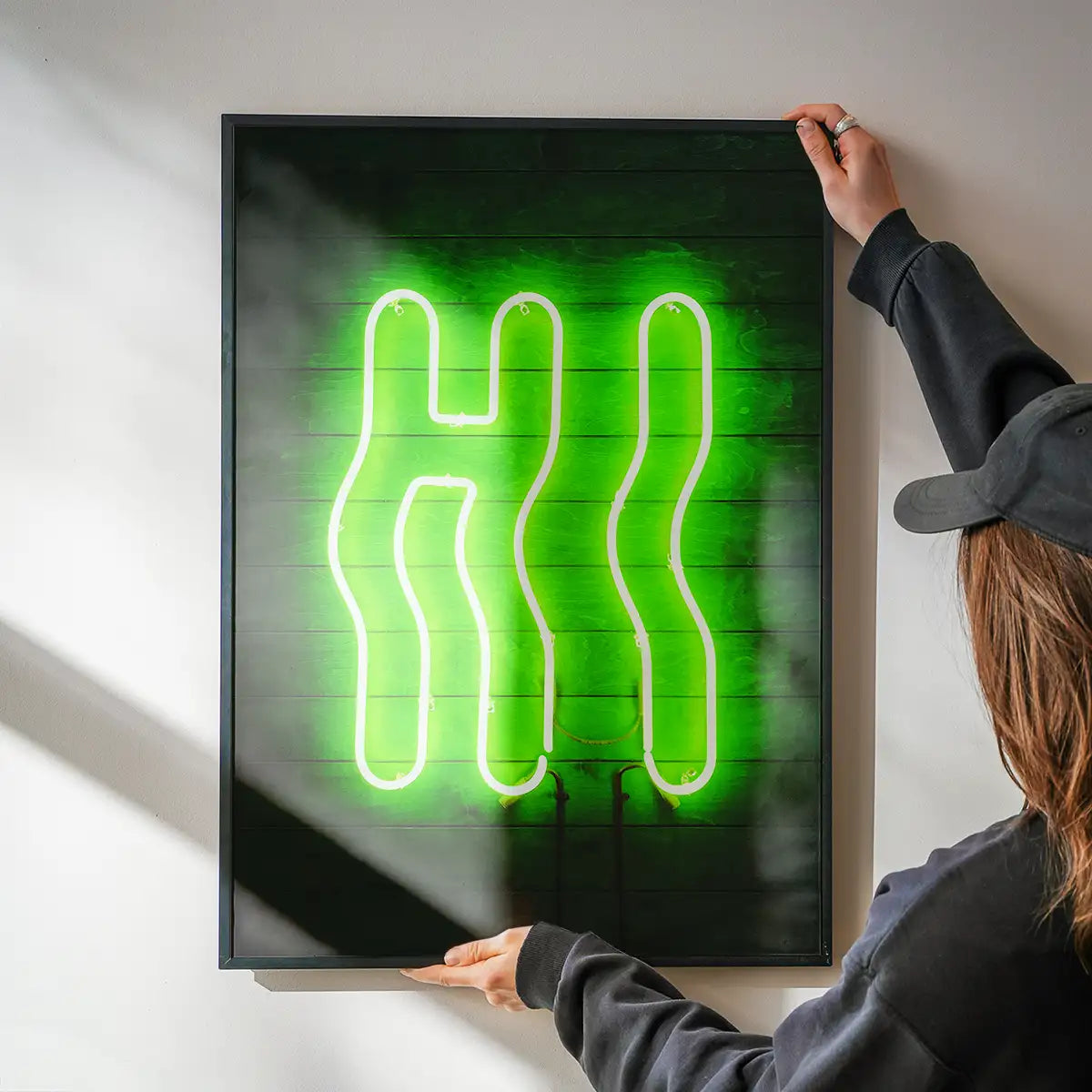 Hi Green Neon Art Print