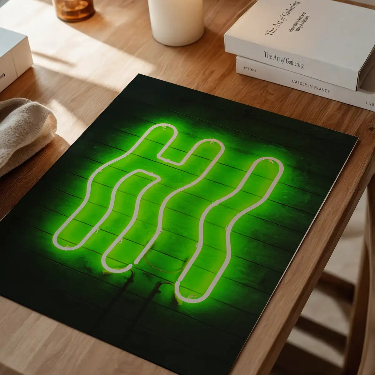Hi Green Neon Art Print