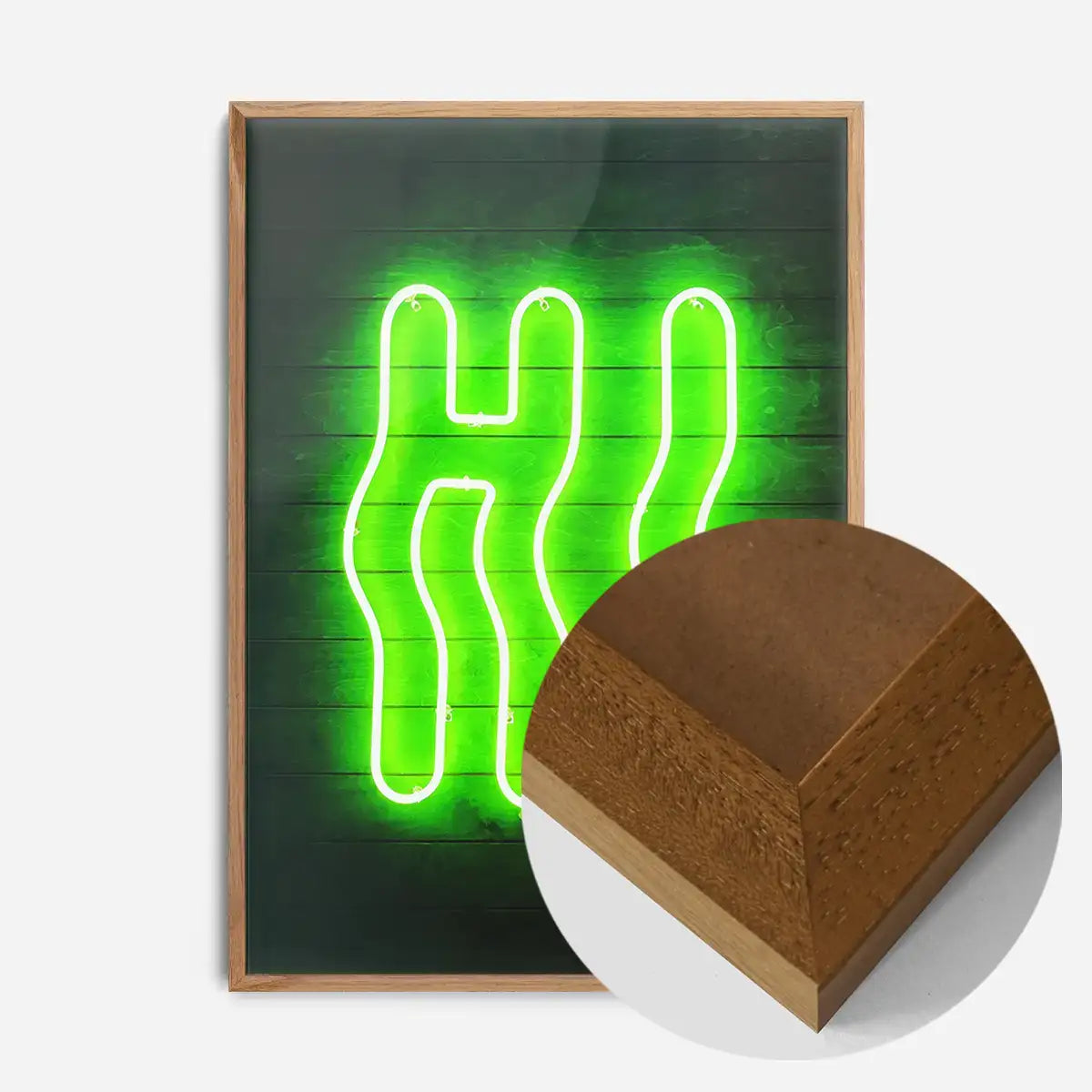 Hi Green Neon Art Print
