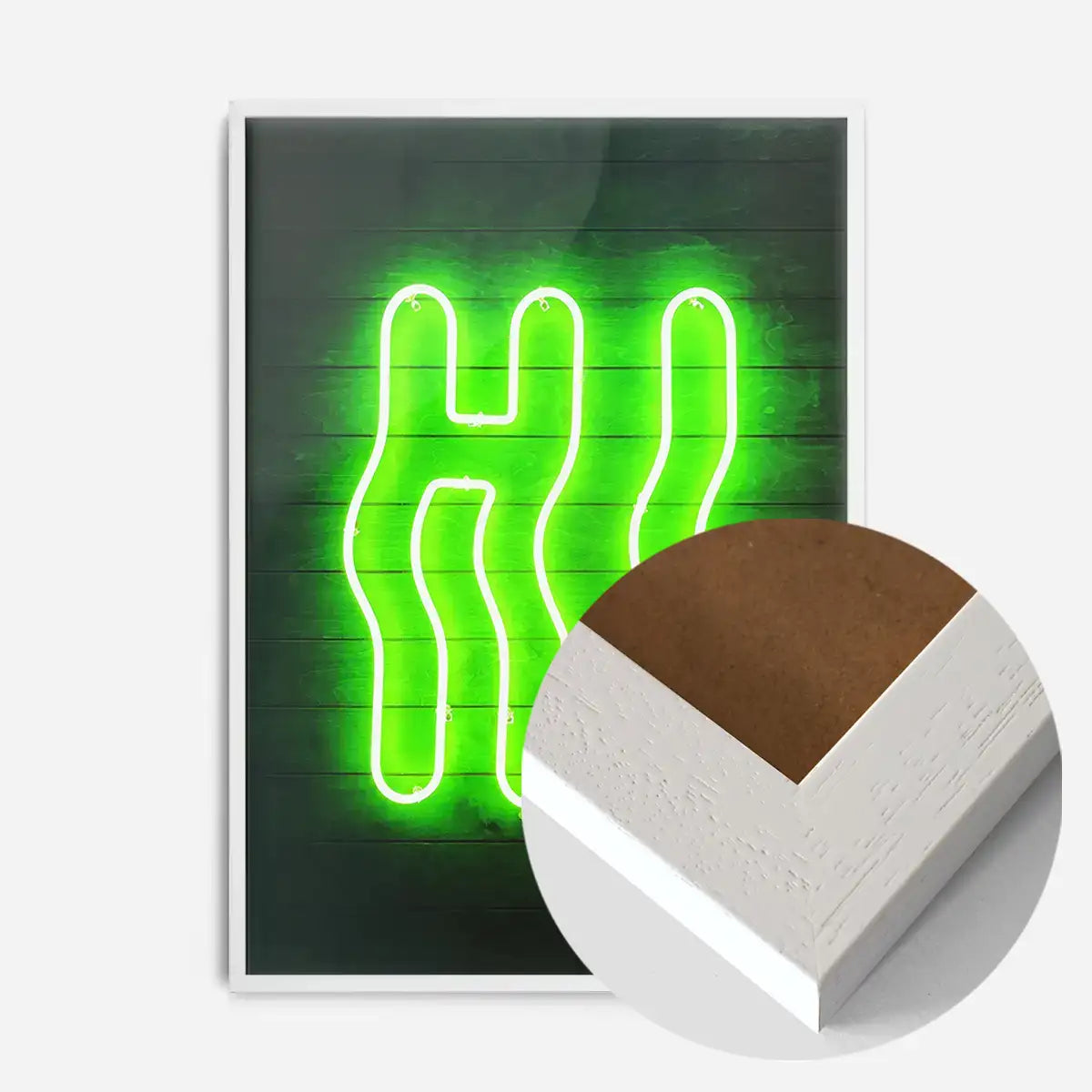 Hi Green Neon Art Print