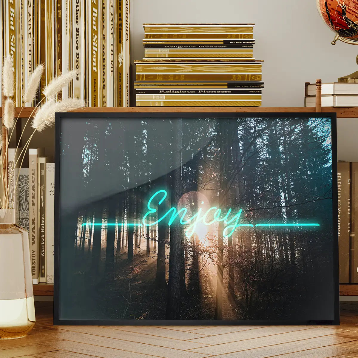 Enjoy Woodland Neon Print