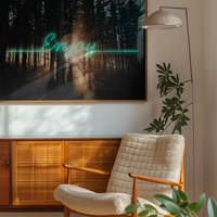 Enjoy Woodland Neon Print