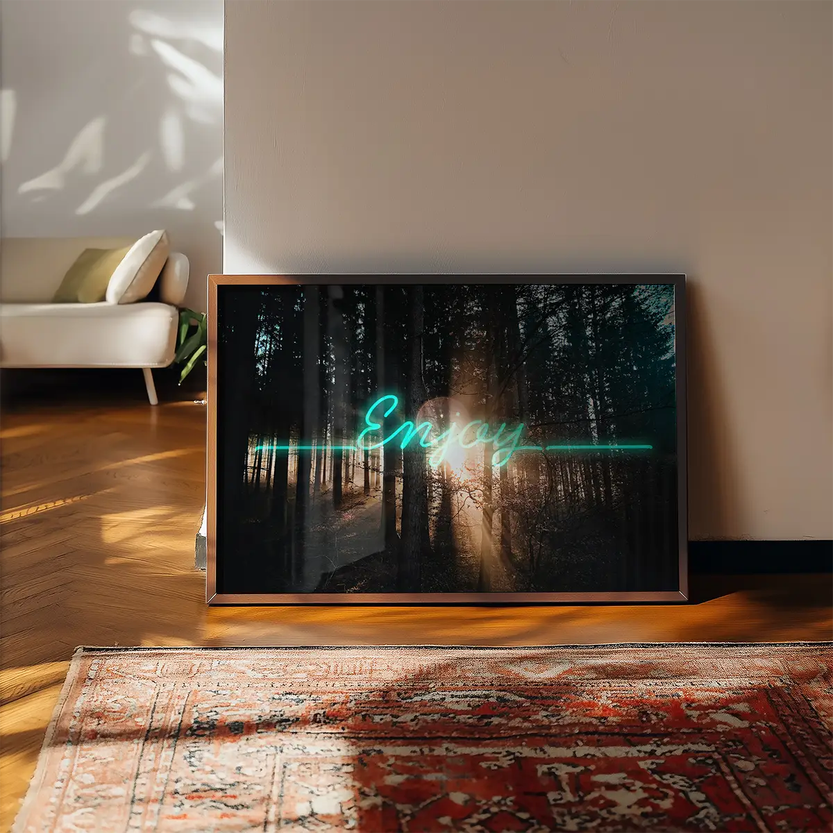 Enjoy Woodland Neon Print