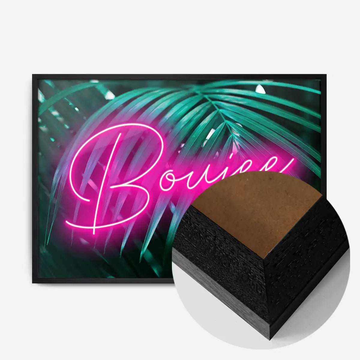 Boujee Neon Leaves Print