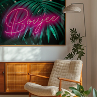 Boujee Neon Leaves Print
